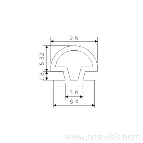 Aluminum alloy door and window sealing strip